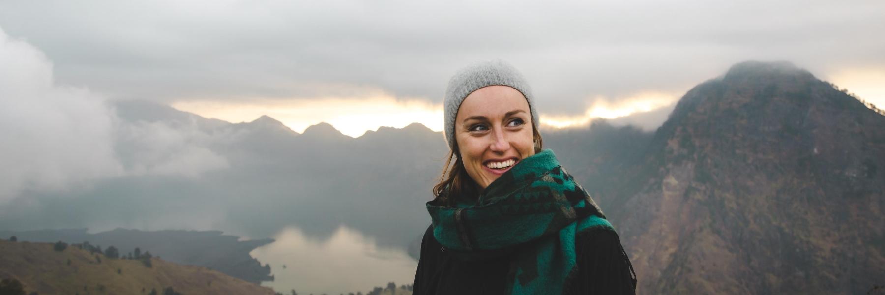 Person smiling in the mountains near Missoula, MT